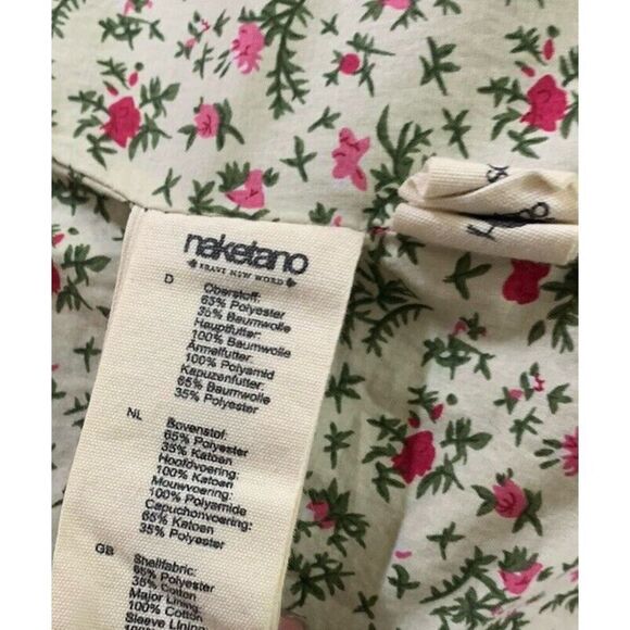 NAKETANO Womens Jacket Coat Size Small Brave Gray Full Zip Drawstring Hooded - Picture 8 of 12